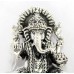 Silver 925 Sterling Puja Ganesha Figurine Statue Article Idol God India W455